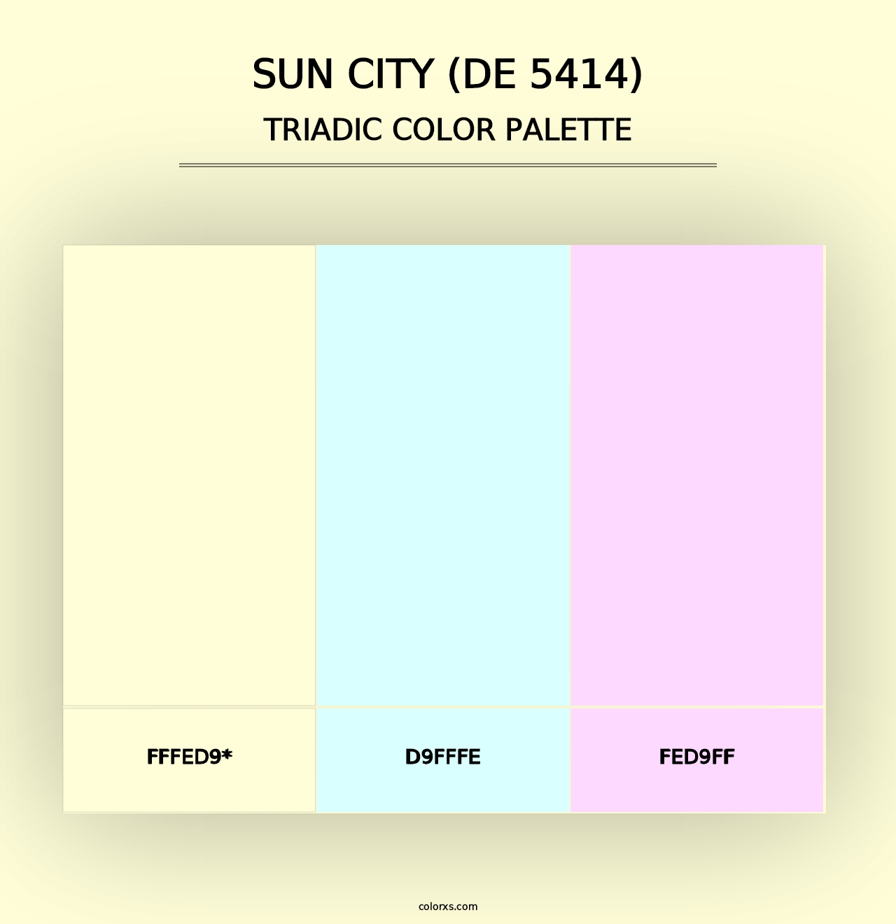 Sun City (DE 5414) - Triadic Color Palette