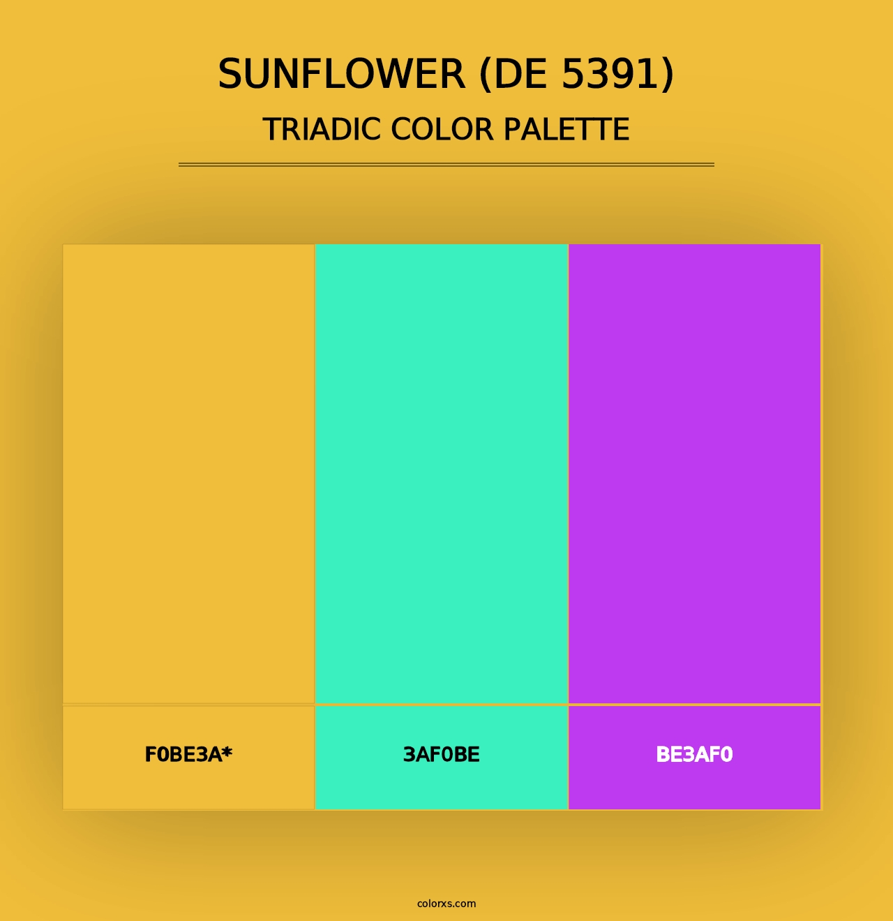 Sunflower (DE 5391) - Triadic Color Palette