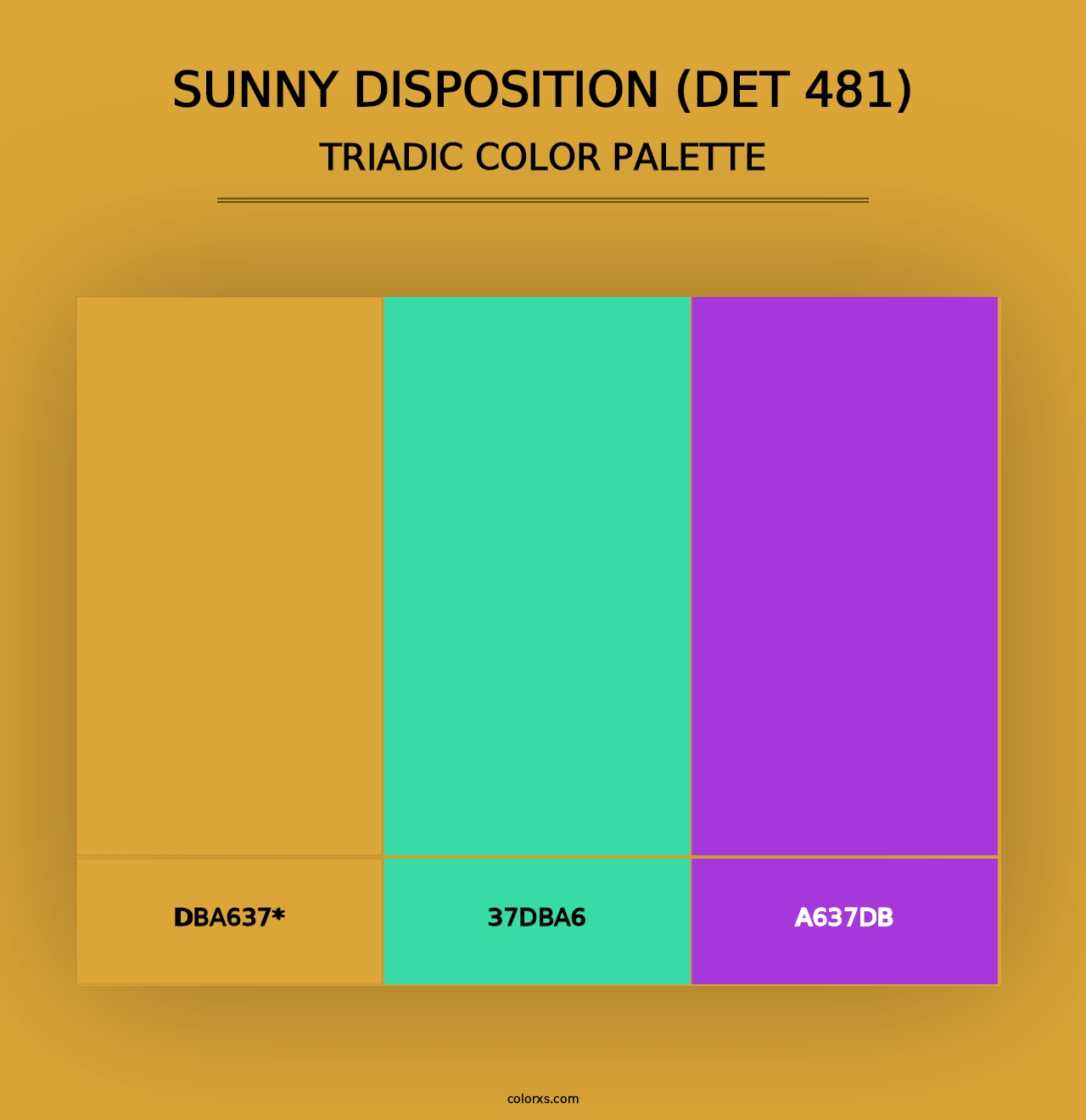 Sunny Disposition (DET 481) - Triadic Color Palette