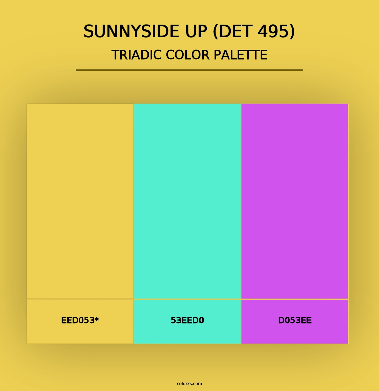 Sunnyside Up (DET 495) - Triadic Color Palette