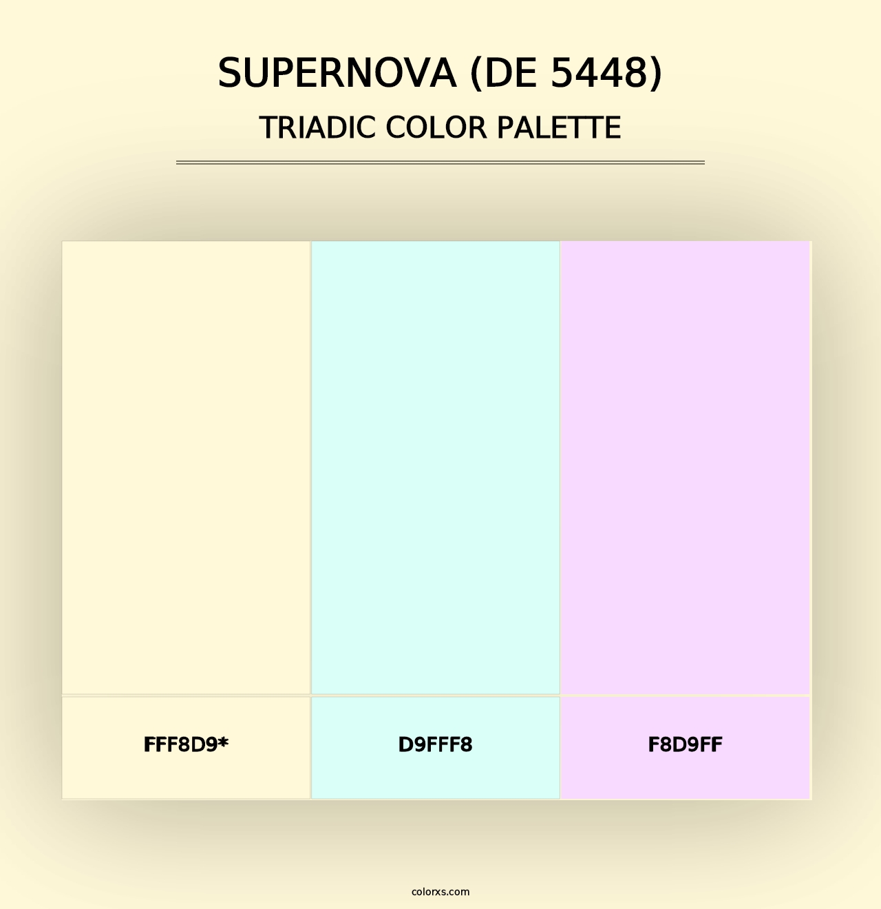 Supernova (DE 5448) - Triadic Color Palette