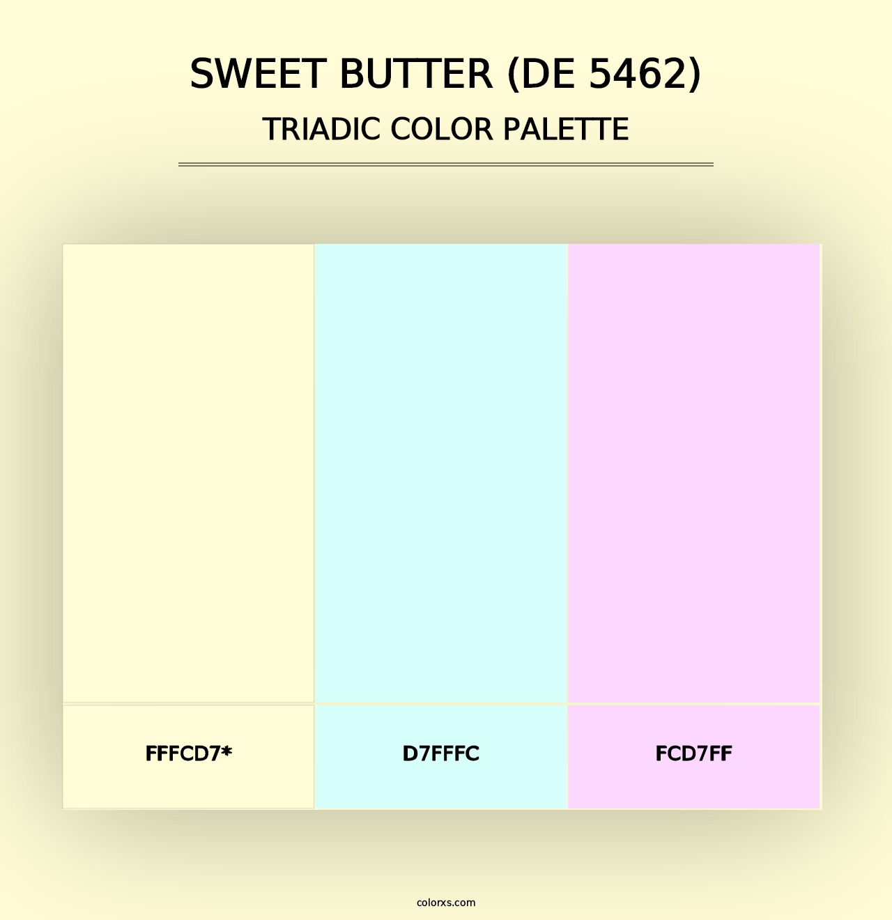 Sweet Butter (DE 5462) - Triadic Color Palette