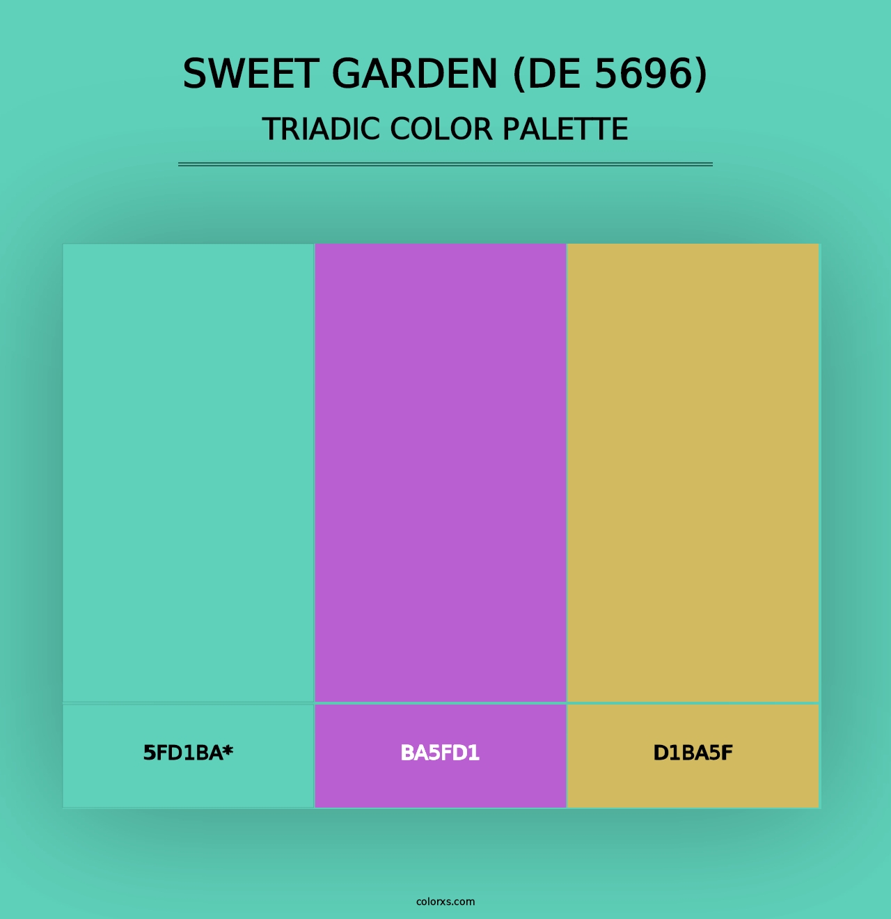 Sweet Garden (DE 5696) - Triadic Color Palette