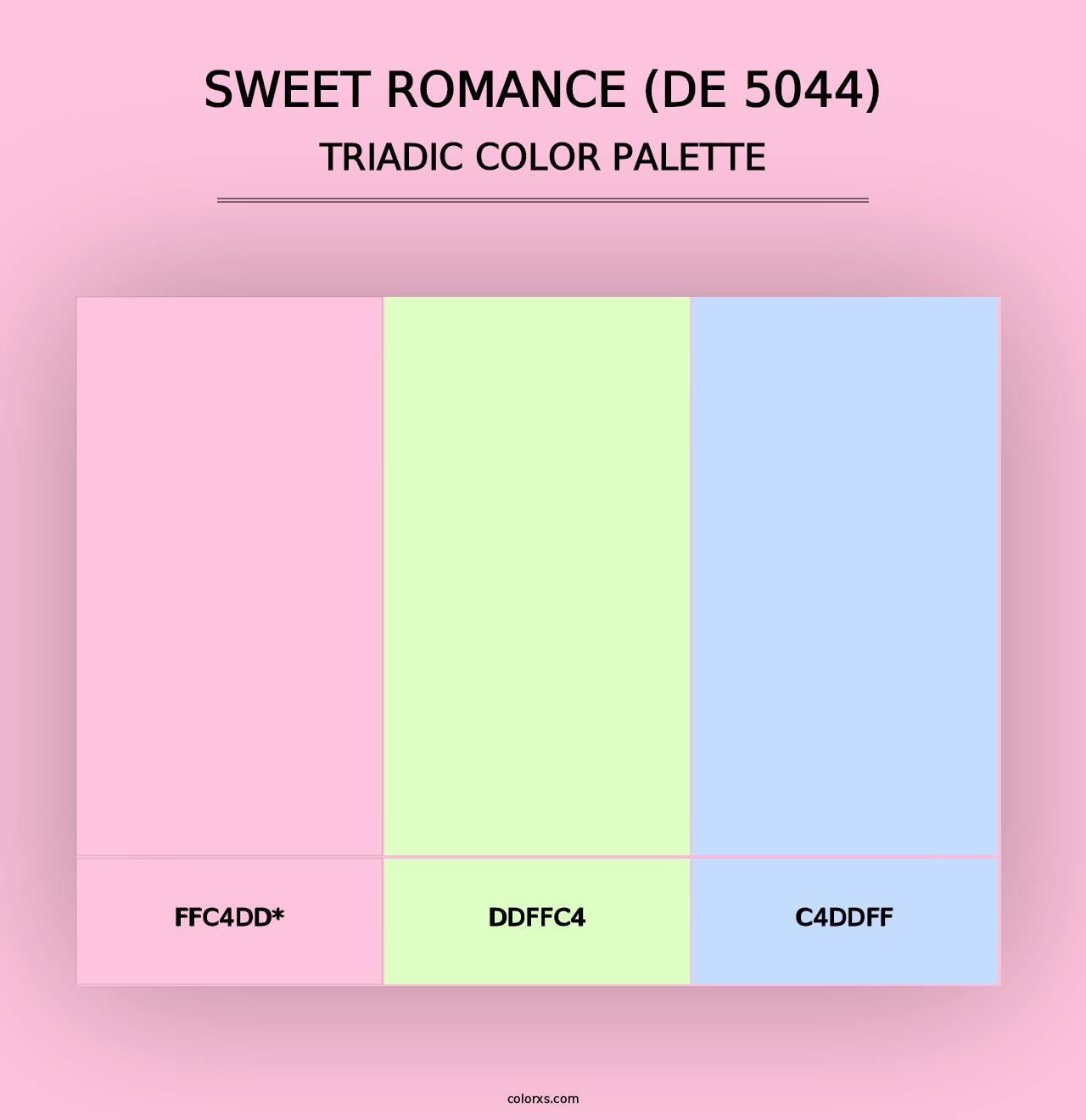 Sweet Romance (DE 5044) - Triadic Color Palette