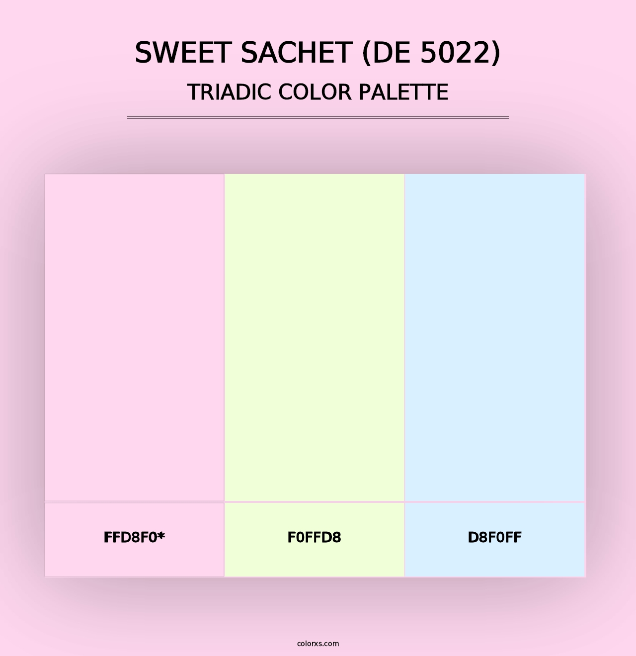 Sweet Sachet (DE 5022) - Triadic Color Palette