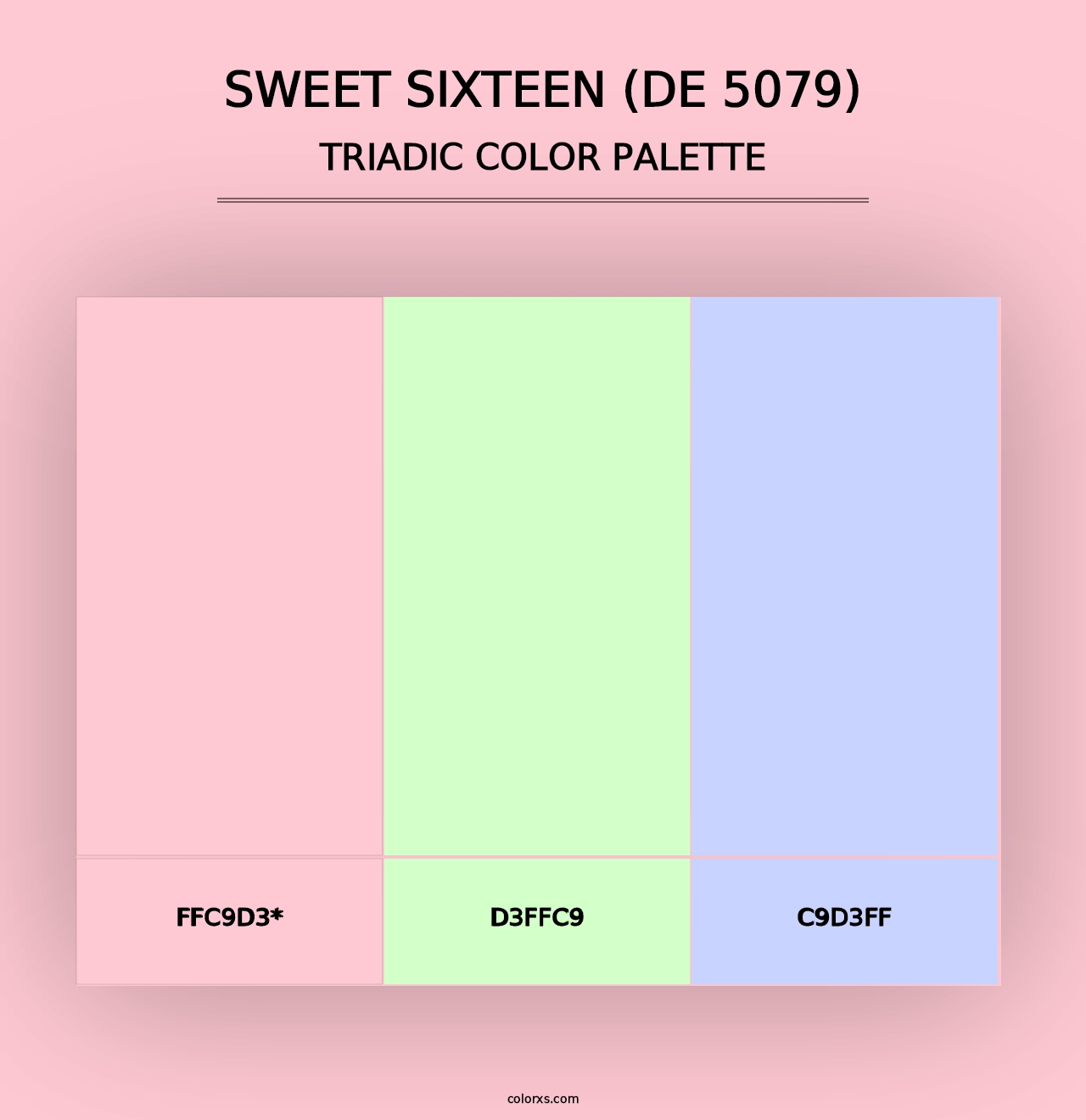 Sweet Sixteen (DE 5079) - Triadic Color Palette