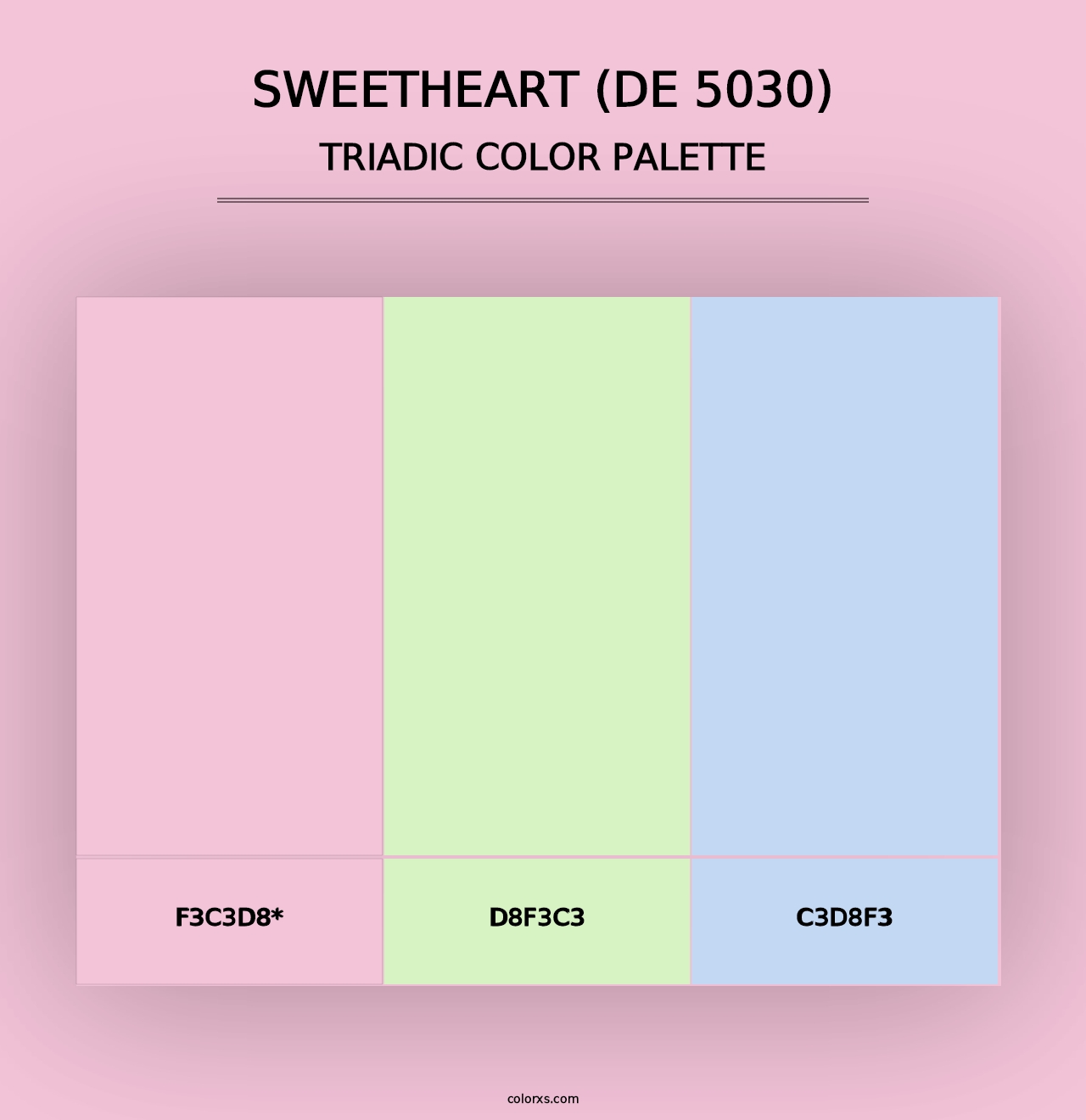 Sweetheart (DE 5030) - Triadic Color Palette