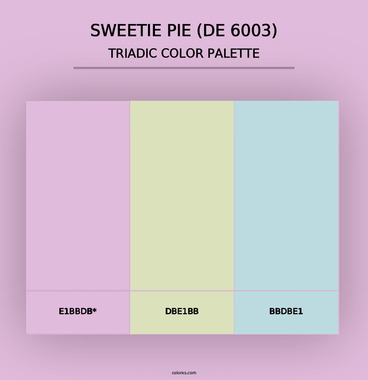 Sweetie Pie (DE 6003) - Triadic Color Palette