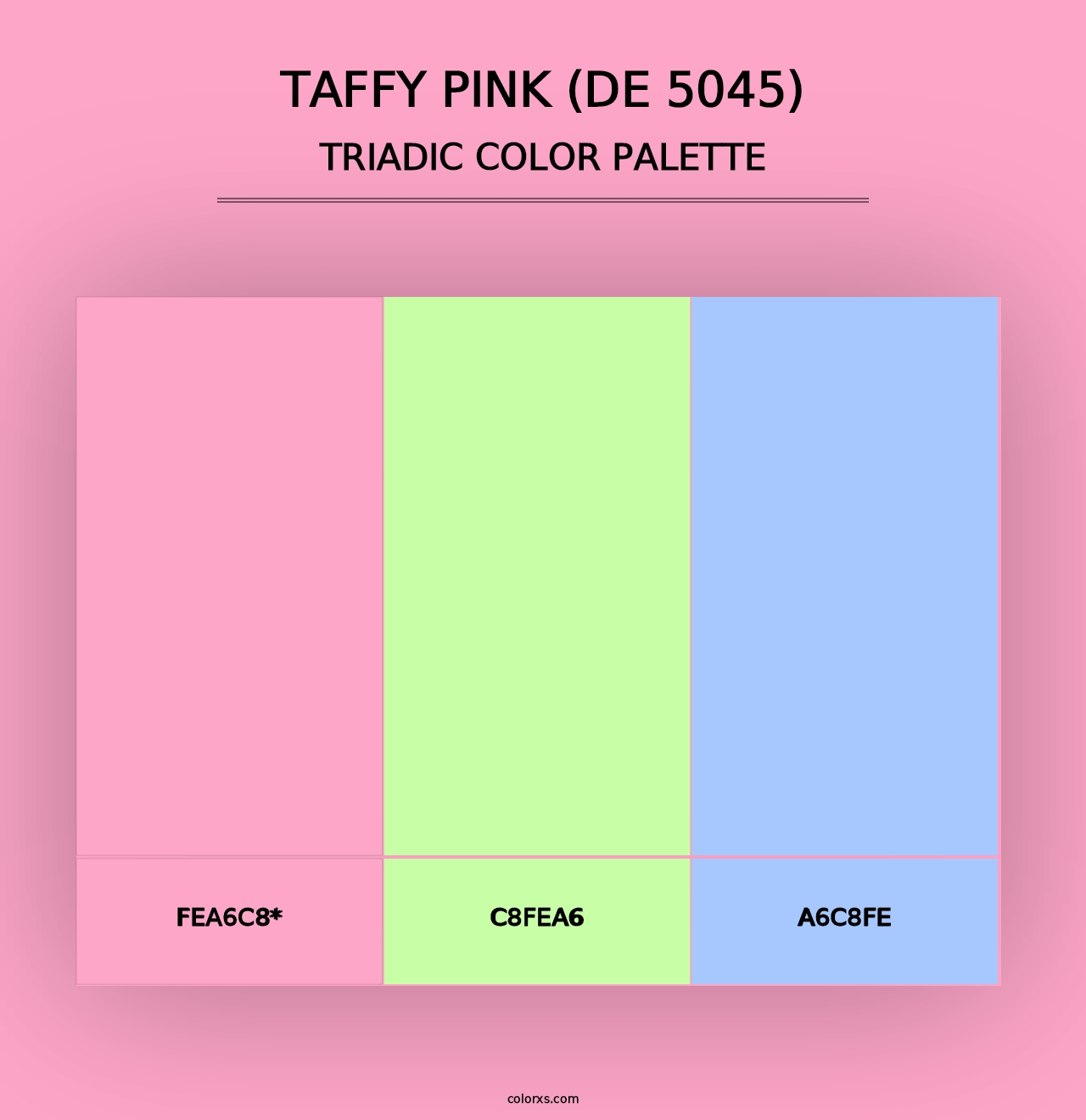 Taffy Pink (DE 5045) - Triadic Color Palette