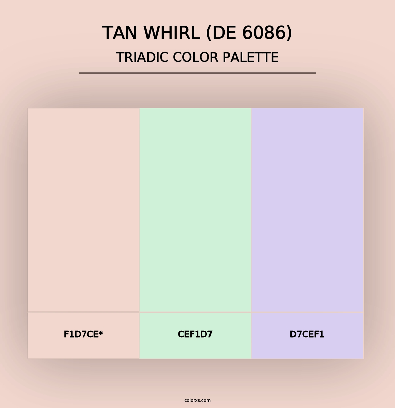 Tan Whirl (DE 6086) - Triadic Color Palette