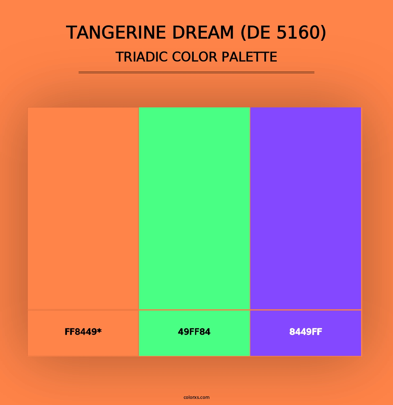 Tangerine Dream (DE 5160) - Triadic Color Palette