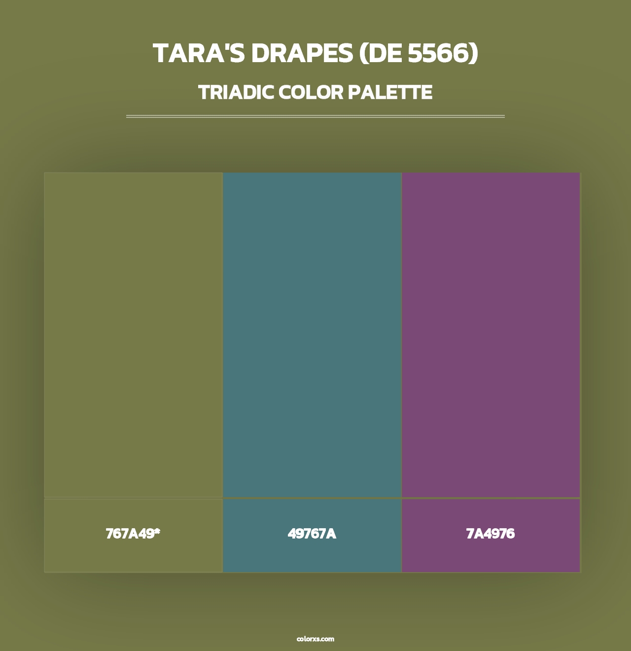 Tara's Drapes (DE 5566) - Triadic Color Palette