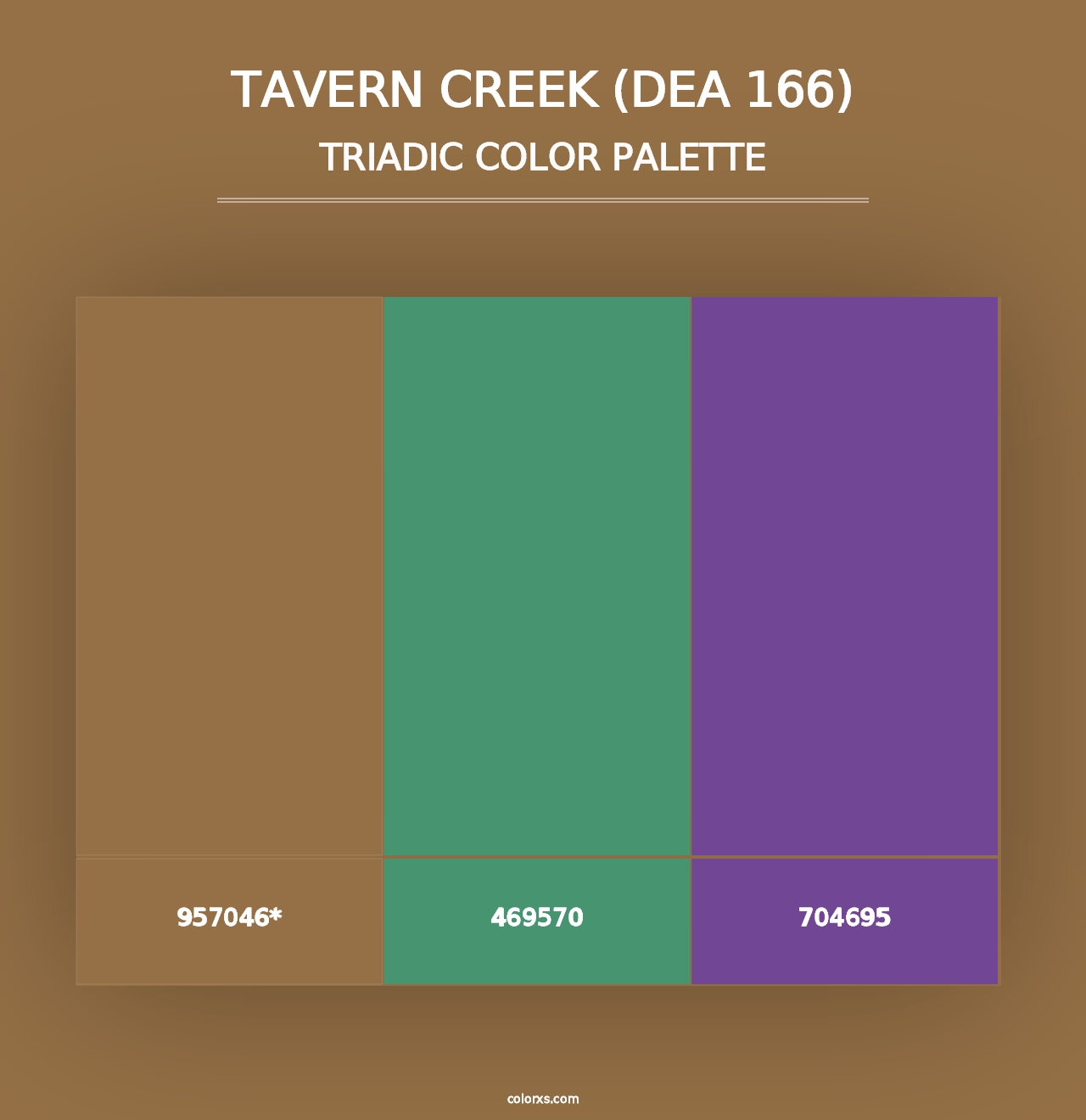 Tavern Creek (DEA 166) - Triadic Color Palette