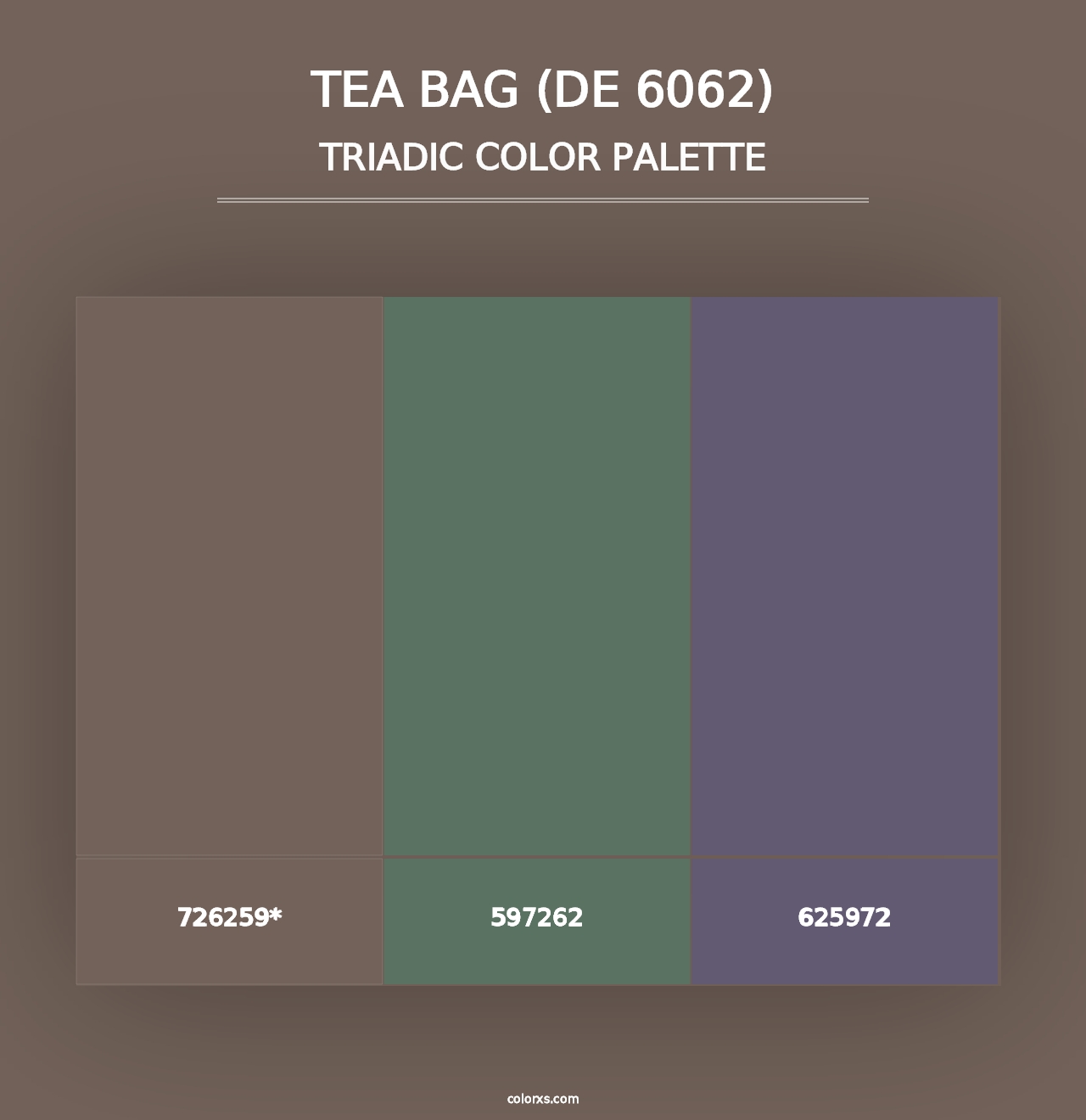 Tea Bag (DE 6062) - Triadic Color Palette