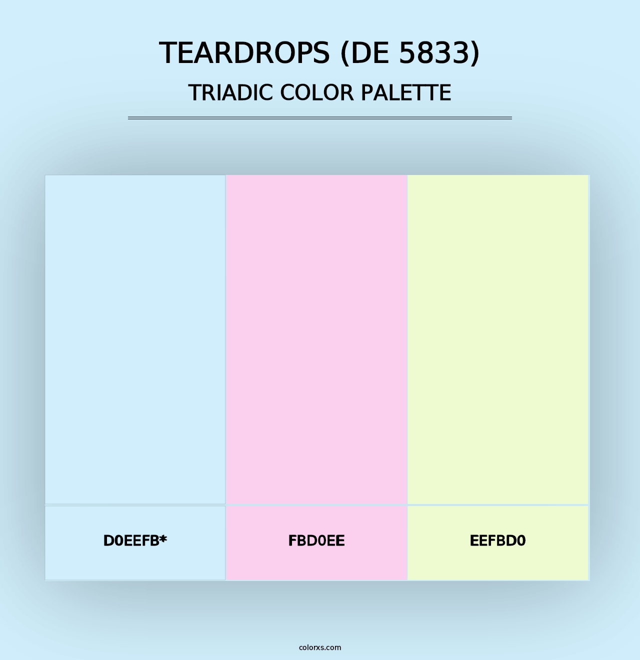 Teardrops (DE 5833) - Triadic Color Palette