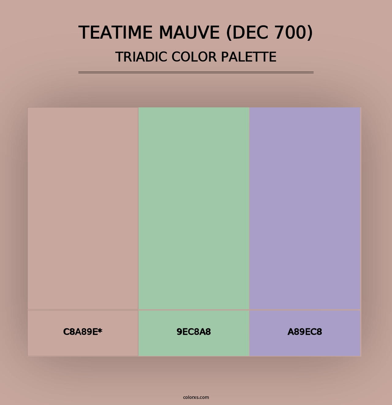 Teatime Mauve (DEC 700) - Triadic Color Palette