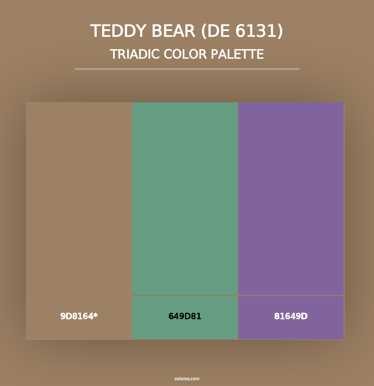 Teddy Bear (DE 6131) - Triadic Color Palette