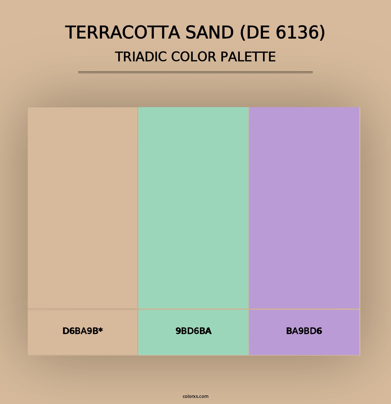 Terracotta Sand (DE 6136) - Triadic Color Palette