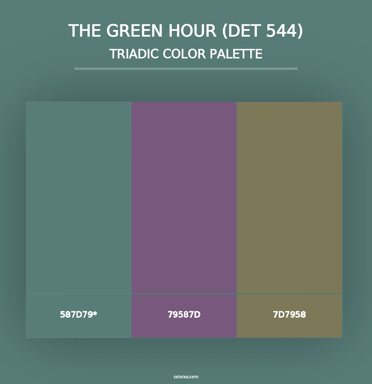 The Green Hour (DET 544) - Triadic Color Palette