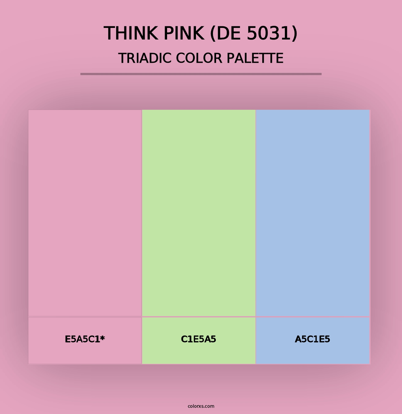 Think Pink (DE 5031) - Triadic Color Palette