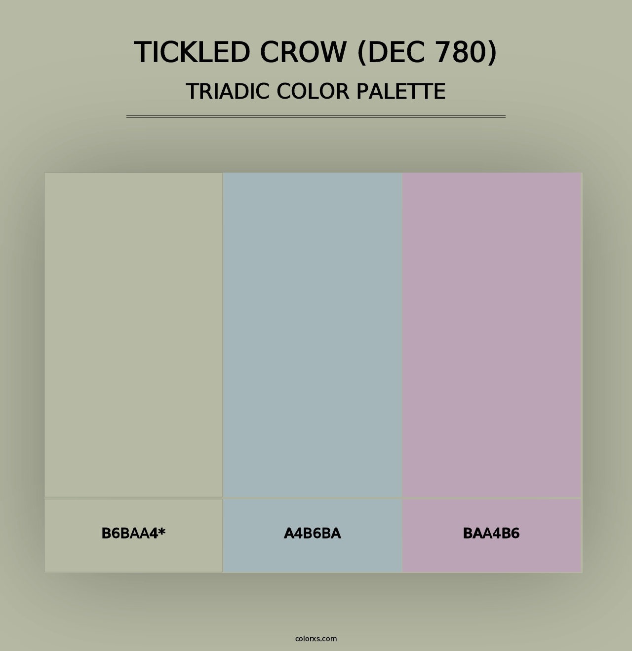 Tickled Crow (DEC 780) - Triadic Color Palette