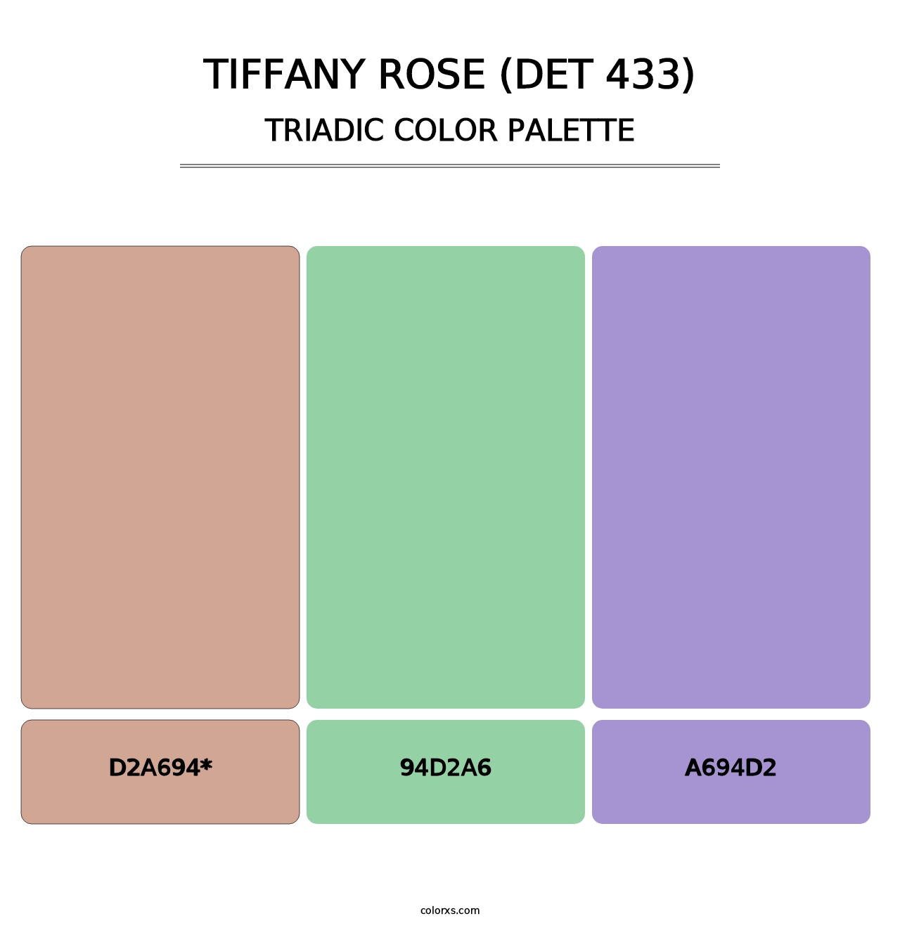 Tiffany Rose (DET 433) - Triadic Color Palette