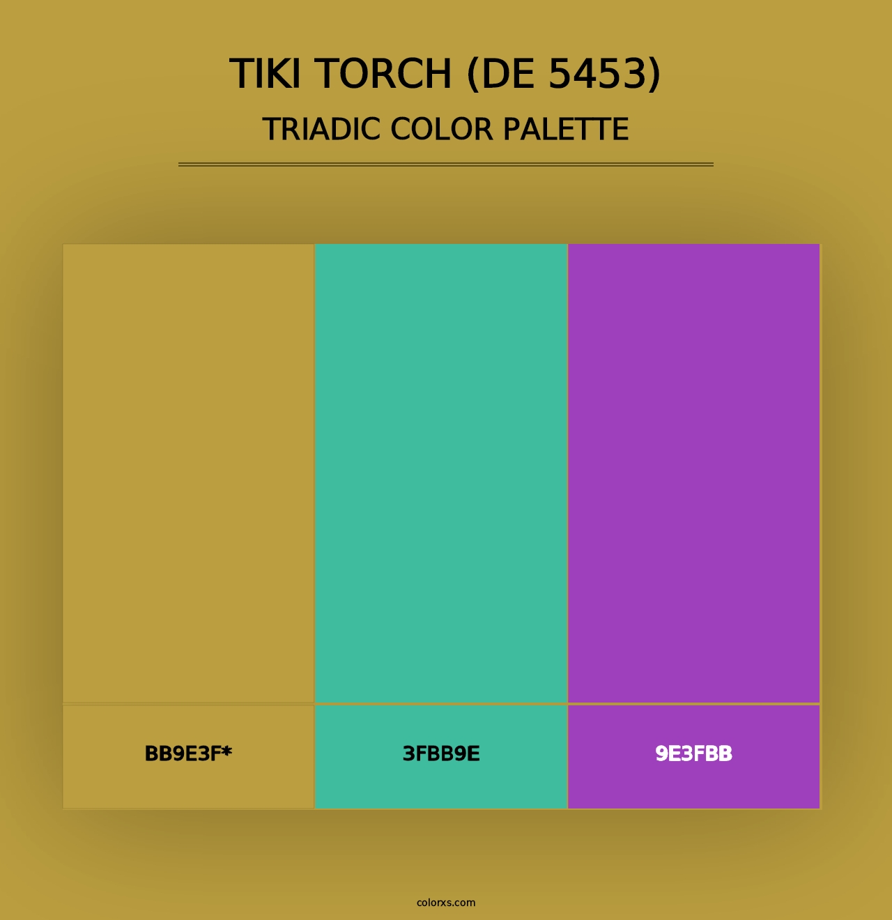 Tiki Torch (DE 5453) - Triadic Color Palette