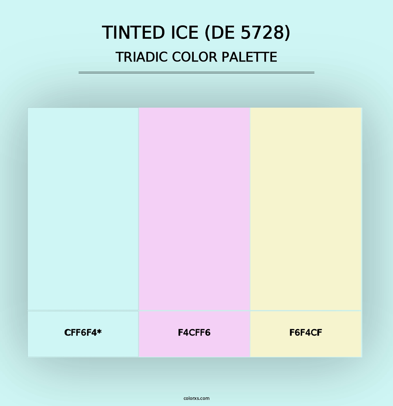 Tinted Ice (DE 5728) - Triadic Color Palette