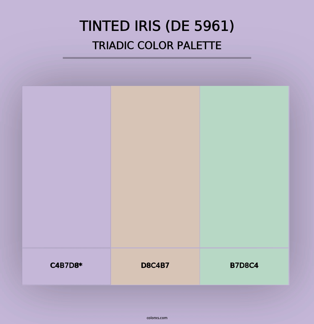 Tinted Iris (DE 5961) - Triadic Color Palette