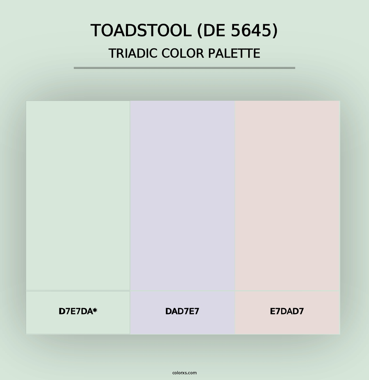 Toadstool (DE 5645) - Triadic Color Palette