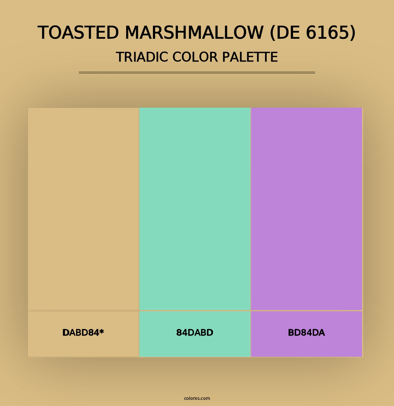 Toasted Marshmallow (DE 6165) - Triadic Color Palette