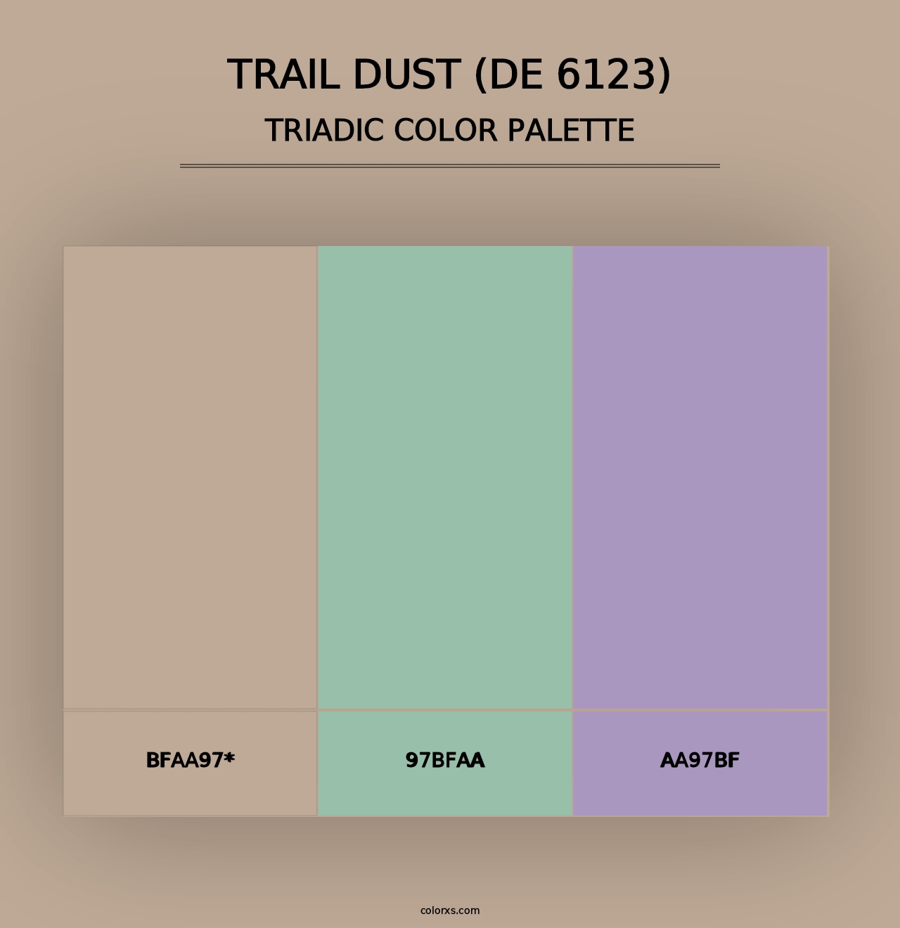 Trail Dust (DE 6123) - Triadic Color Palette