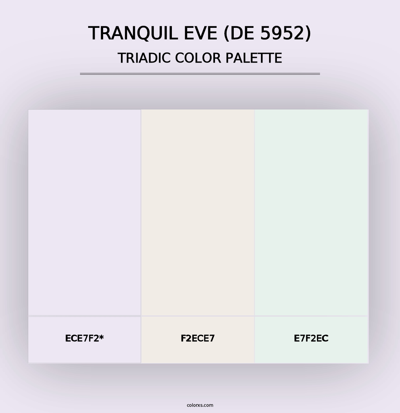 Tranquil Eve (DE 5952) - Triadic Color Palette