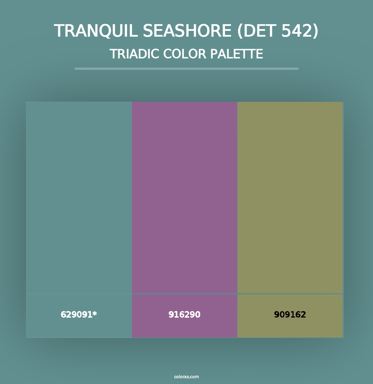 Tranquil Seashore (DET 542) - Triadic Color Palette