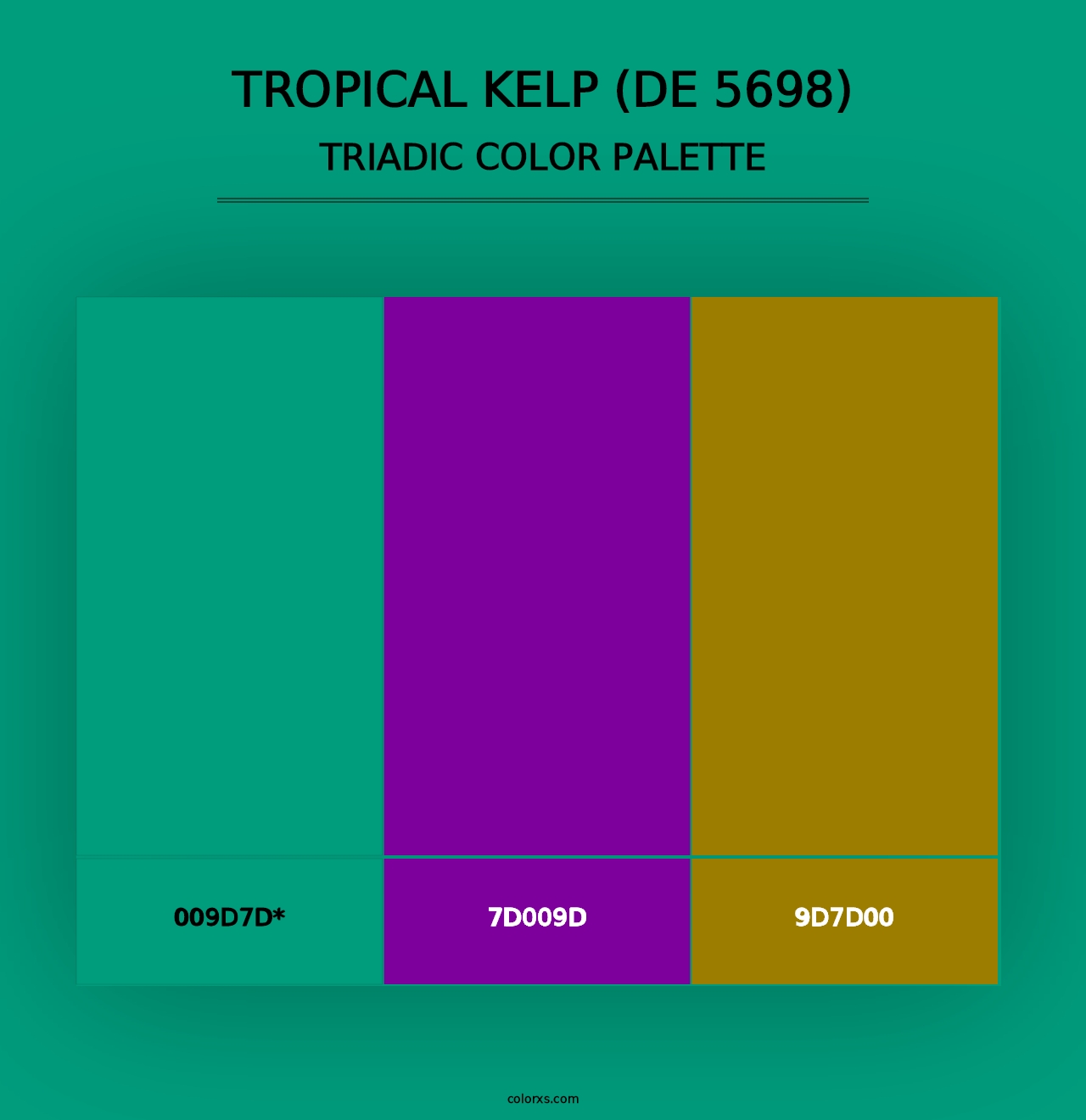 Tropical Kelp (DE 5698) - Triadic Color Palette