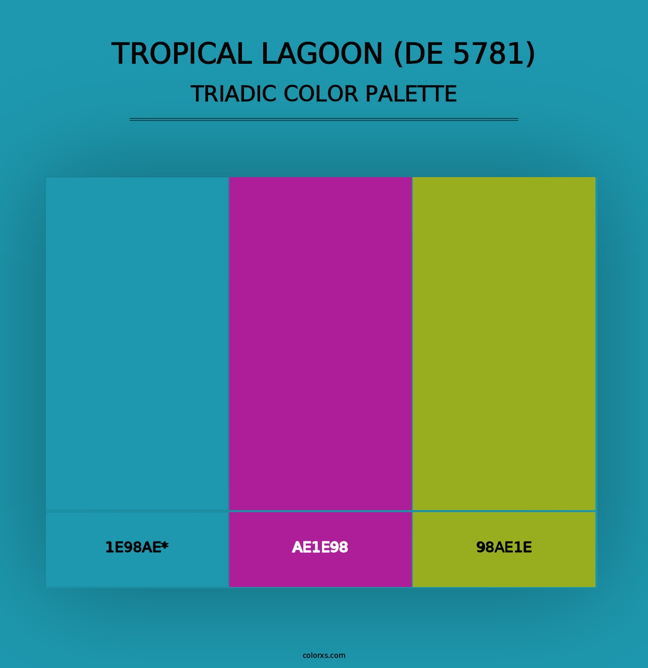 Tropical Lagoon (DE 5781) - Triadic Color Palette