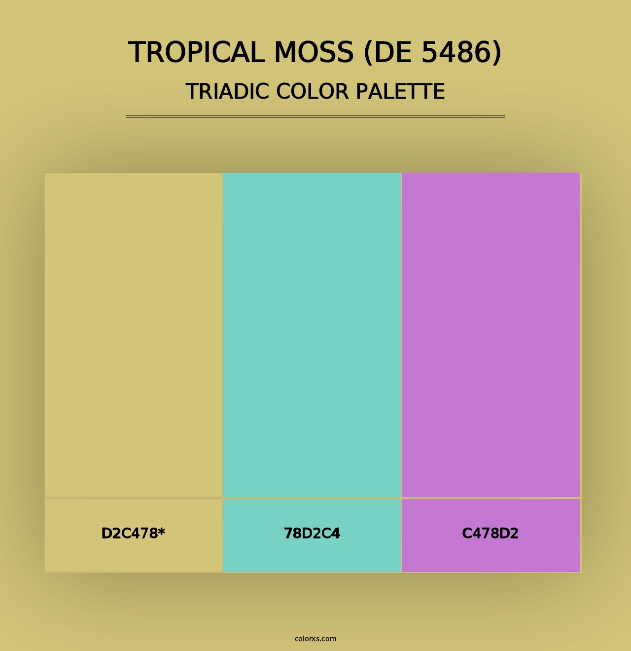 Tropical Moss (DE 5486) - Triadic Color Palette