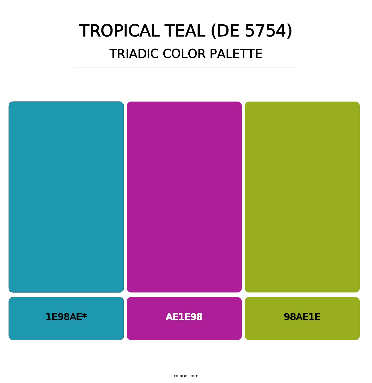 Tropical Teal (DE 5754) - Triadic Color Palette