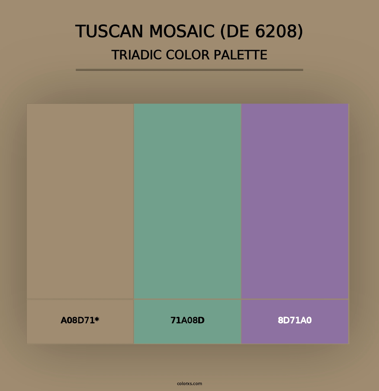 Tuscan Mosaic (DE 6208) - Triadic Color Palette