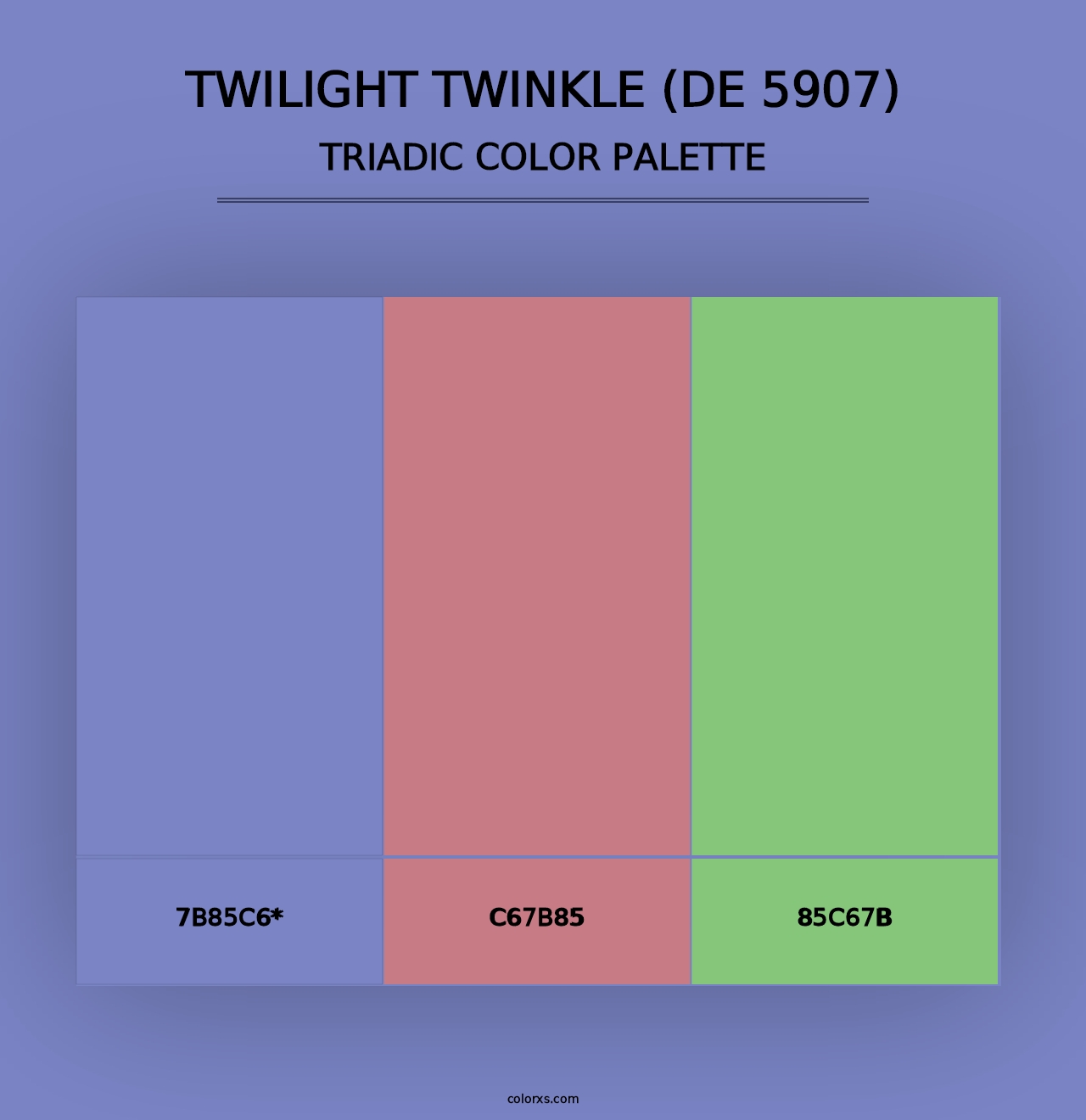 Twilight Twinkle (DE 5907) - Triadic Color Palette