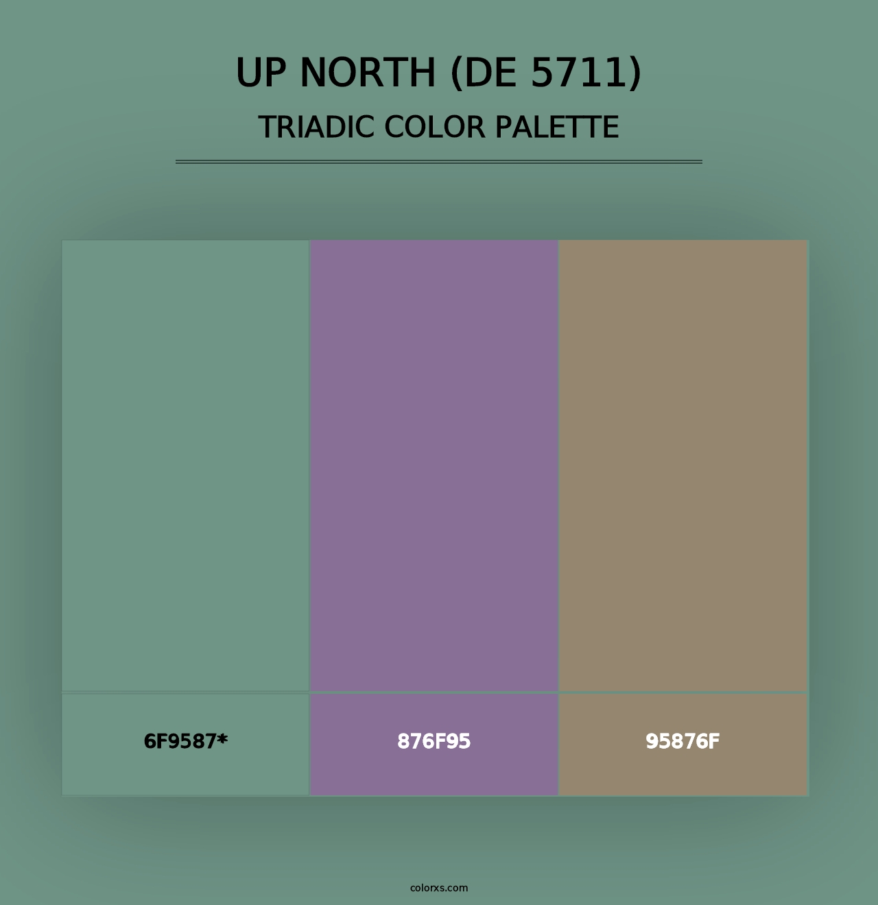 Up North (DE 5711) - Triadic Color Palette