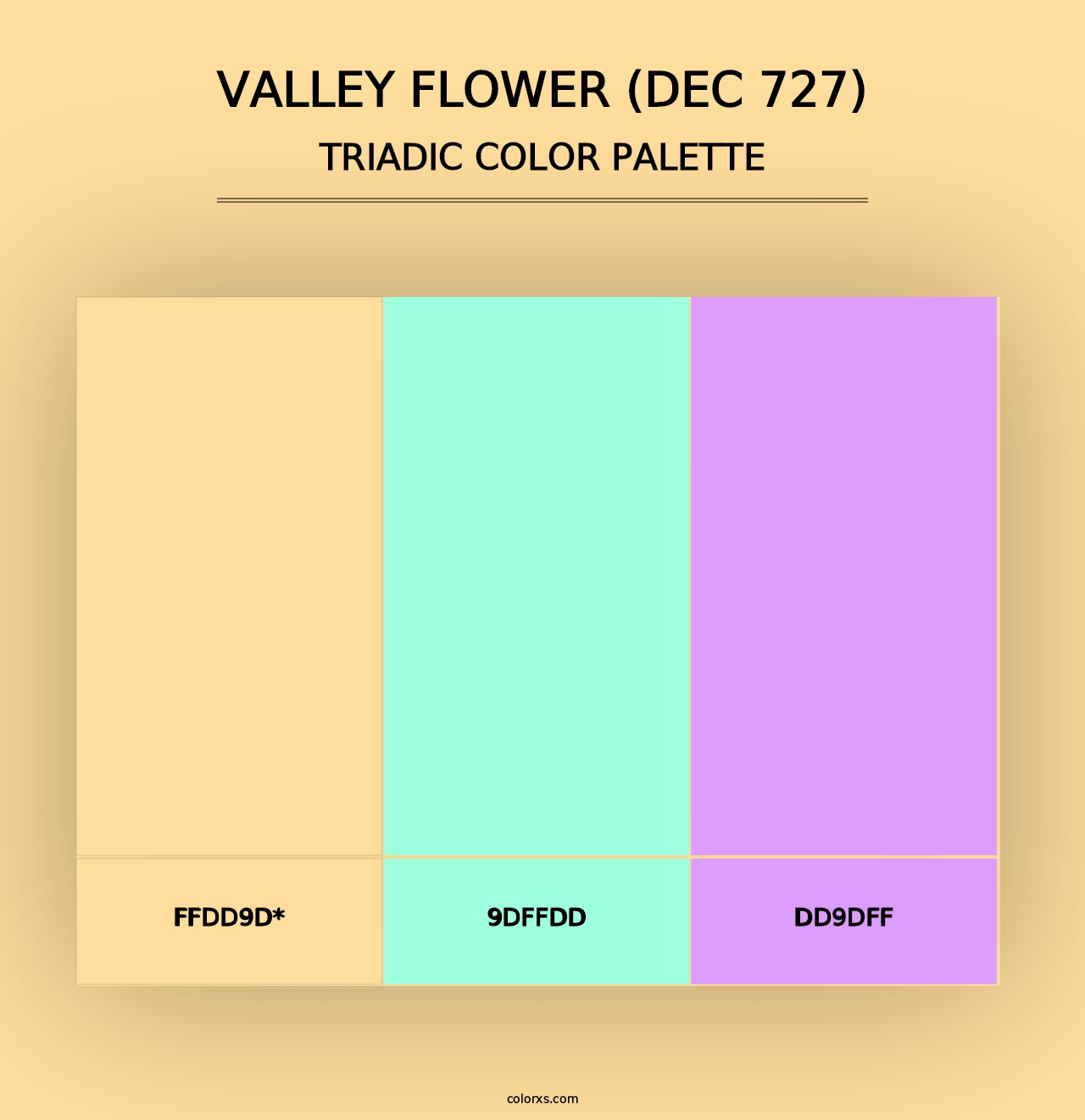 Valley Flower (DEC 727) - Triadic Color Palette