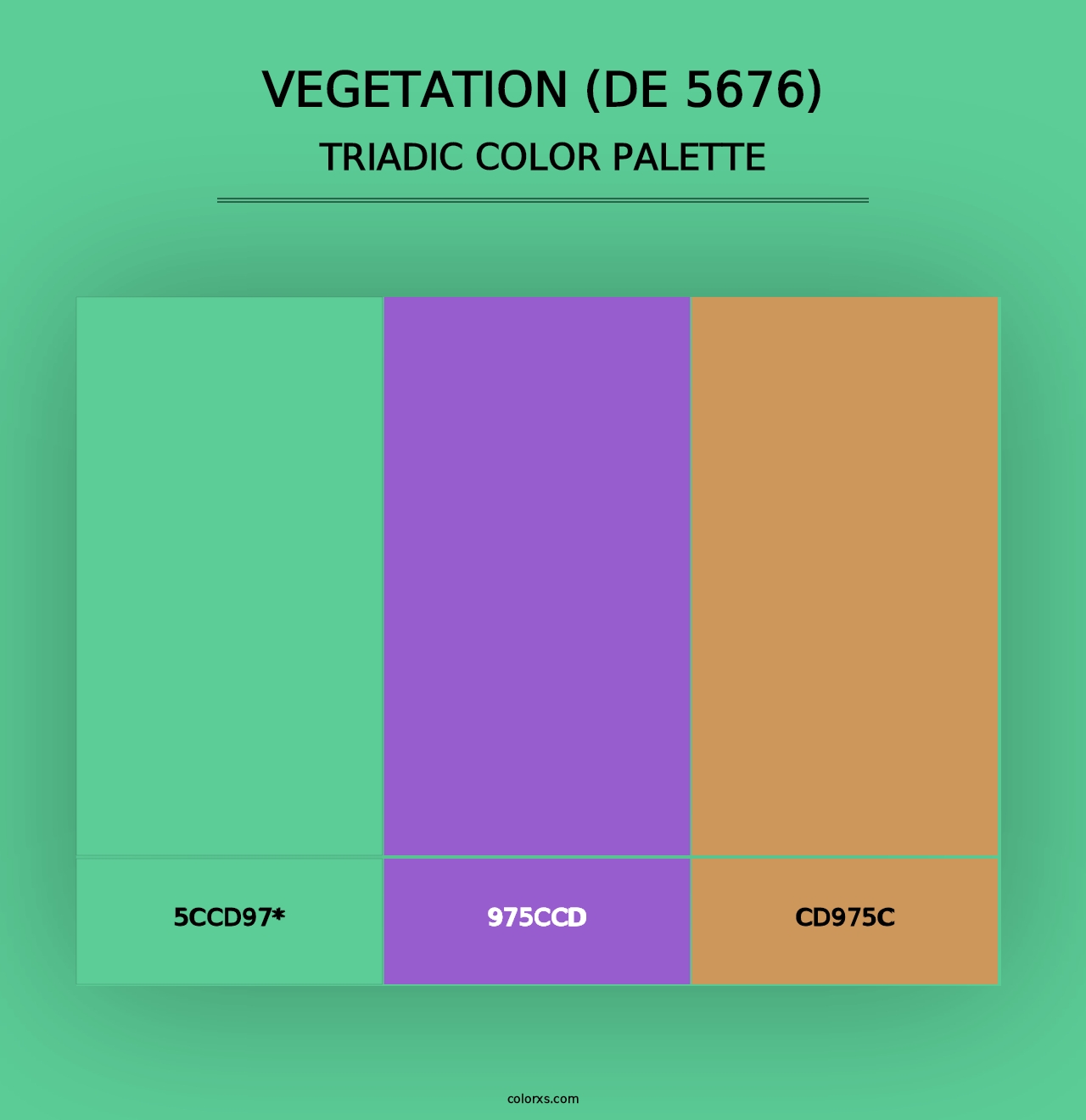 Vegetation (DE 5676) - Triadic Color Palette