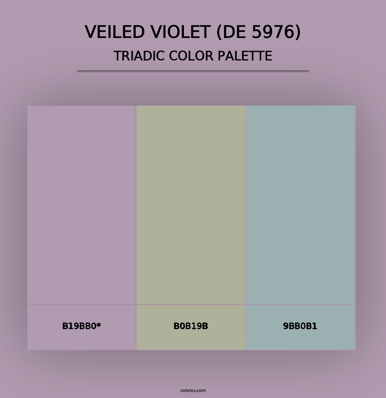 Veiled Violet (DE 5976) - Triadic Color Palette