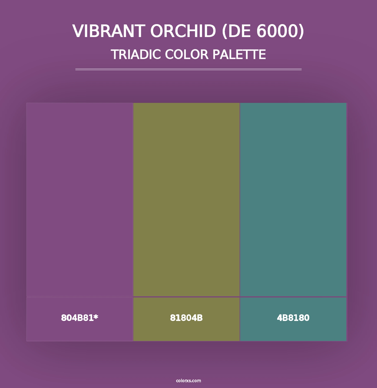 Vibrant Orchid (DE 6000) - Triadic Color Palette