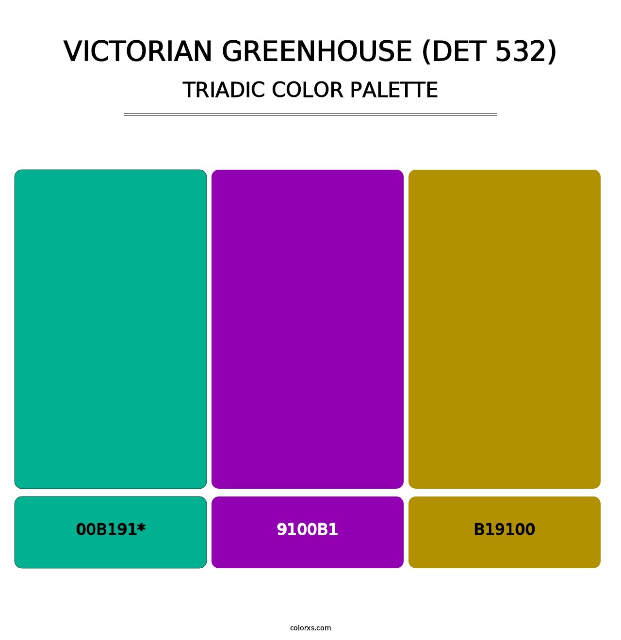 Victorian Greenhouse (DET 532) - Triadic Color Palette