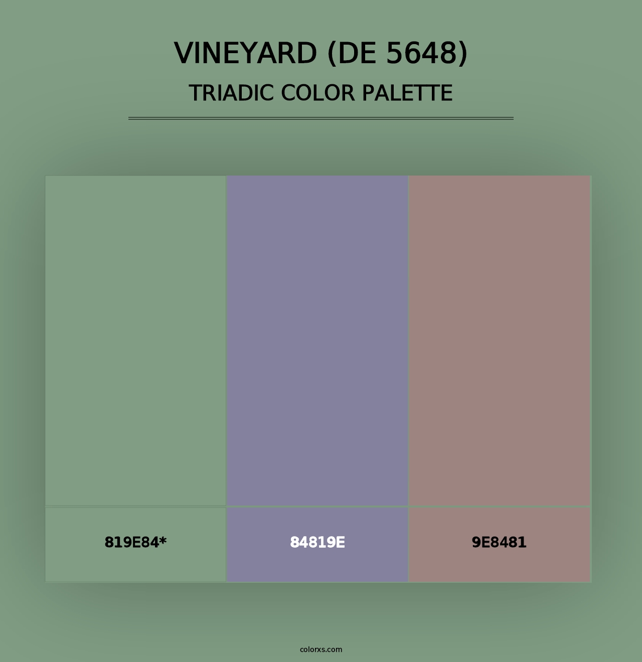 Vineyard (DE 5648) - Triadic Color Palette