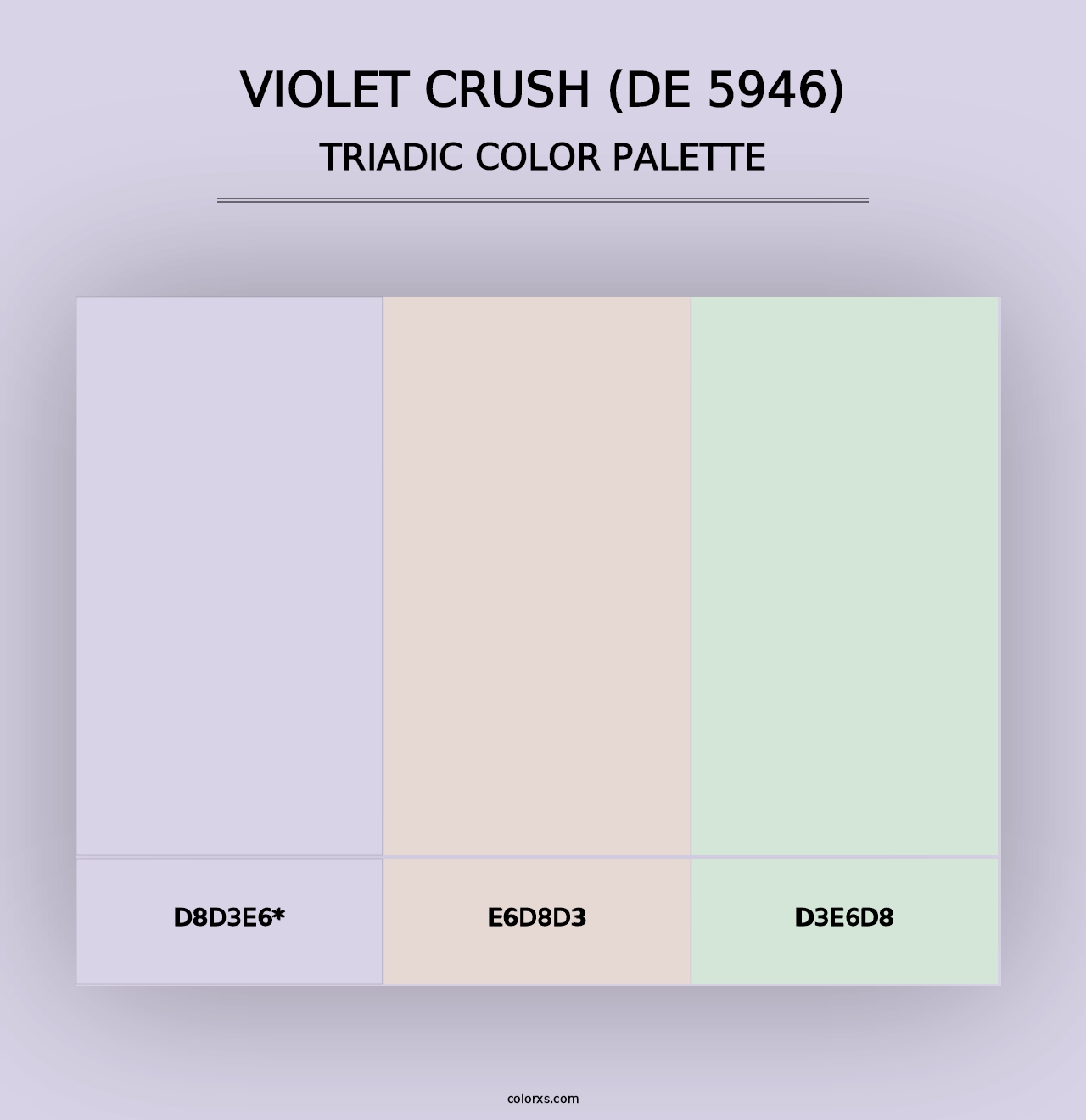 Violet Crush (DE 5946) - Triadic Color Palette