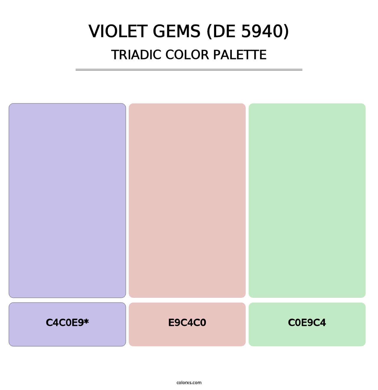 Violet Gems (DE 5940) - Triadic Color Palette