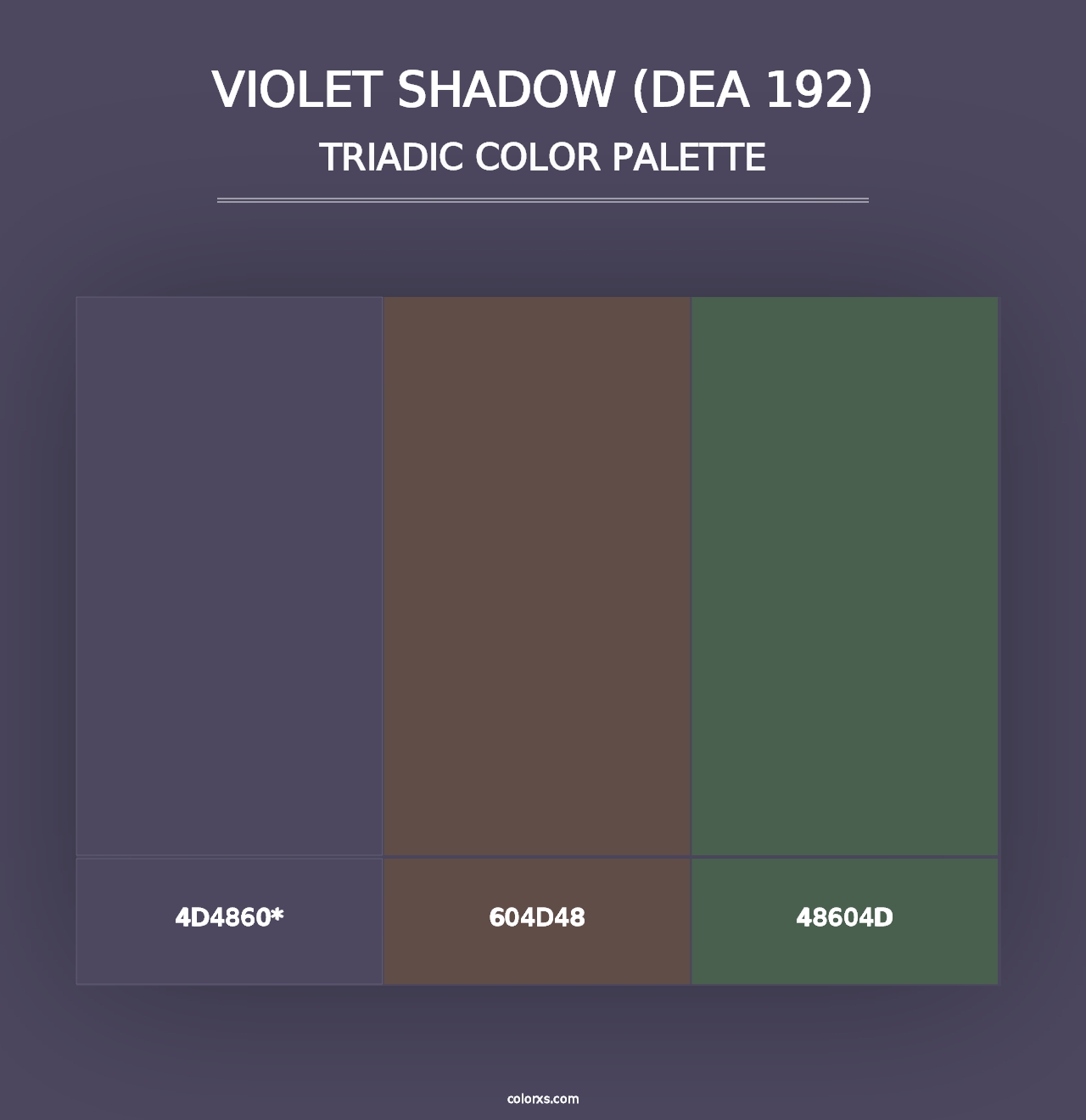 Violet Shadow (DEA 192) - Triadic Color Palette